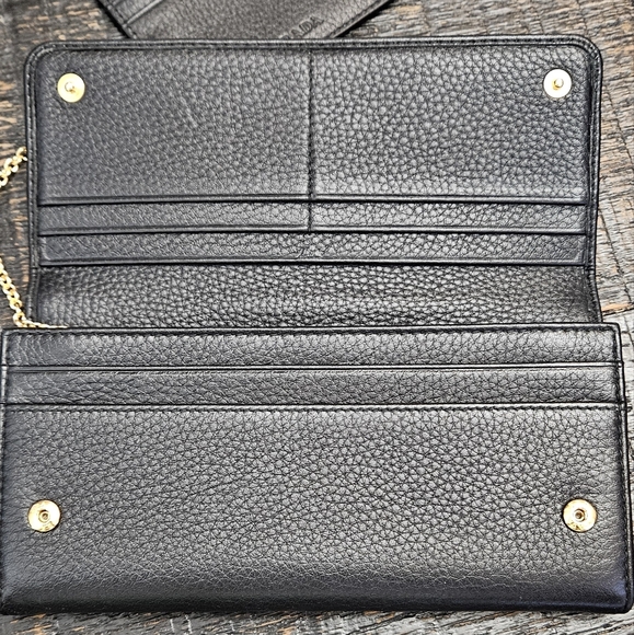 PRADA Logo Leather Long Bifold Wallet - Picture 5 of 10